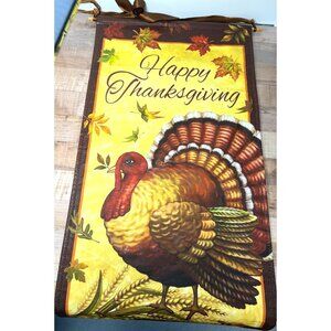 Decorative Thanksgiving Turkey Wall Hanging Garden Flag Autumn Decor